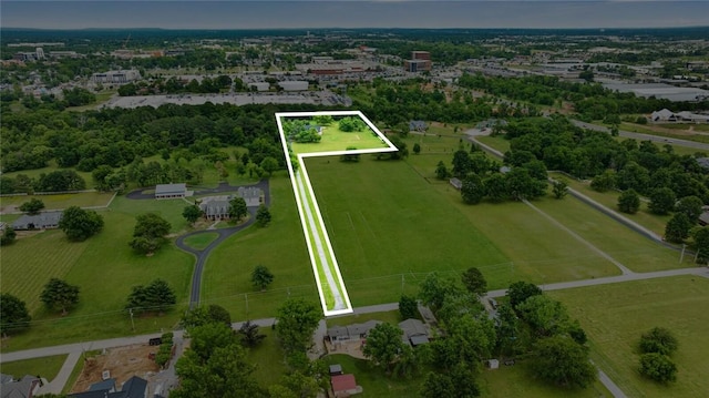 605 SW O St, Bentonville, AR 72712 - aerial view of property and surrounding area featuring property boundaries highlighted
