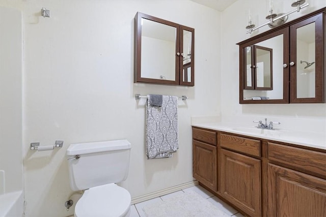 17171 Kincheloe Rd, Siloam Springs, AR 72761 - full bathroom with toilet, vanity, tile patterned floors, and baseboards