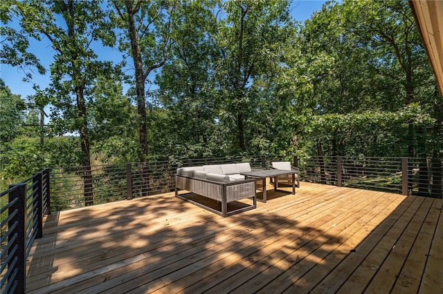 2427 Houston St, Fort Smith, AR 72901 - wooden deck with outdoor lounge area