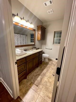10211 Lydia Ln, Danville, AR 72833 - bathroom with vanity, toilet, and curtained shower