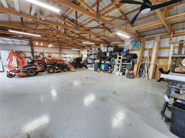 14290 Osage Creek Rd, Springdale, AR 72762 - garage with a ceiling fan