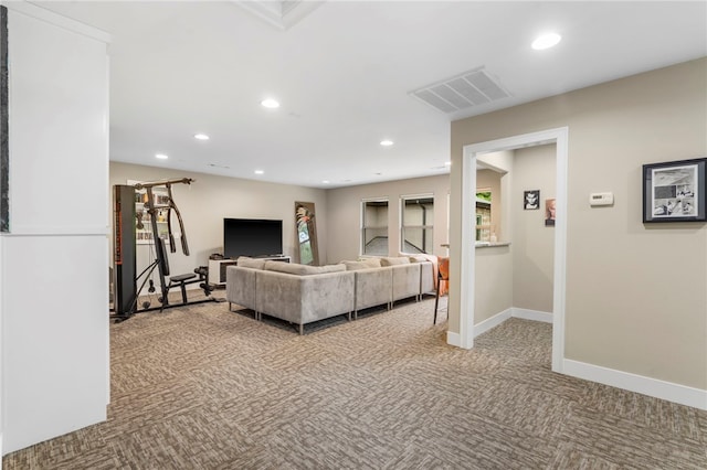 3634 Sugarberry Ln, Springdale, AR 72764 - living area featuring carpet floors, recessed lighting, baseboards, and plenty of natural light