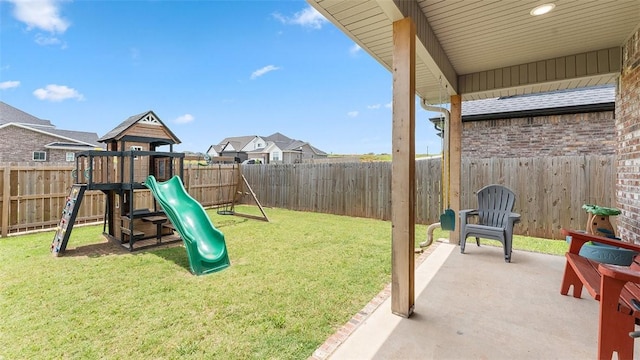 5803 SW Gentle Winds Ave, Bentonville, AR 72713 - view of jungle gym featuring a patio area