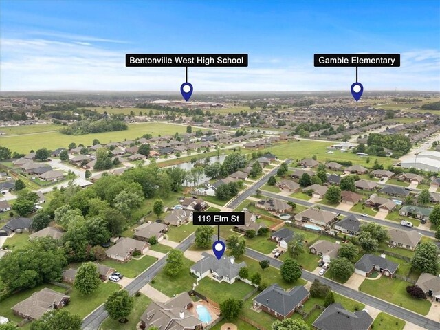 119 Elm St, Centerton, AR 72719 - view of property location with nearby suburban area