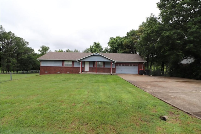 3064 Brandy Ln, Springdale, AR 72762 - ranch-style house with an attached garage, concrete driveway, and brick siding