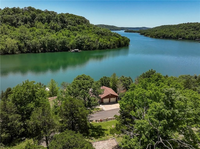 2895 County Road 116, Eureka Springs, AR 72631 - bird's eye view of a heavily wooded area and a large body of water