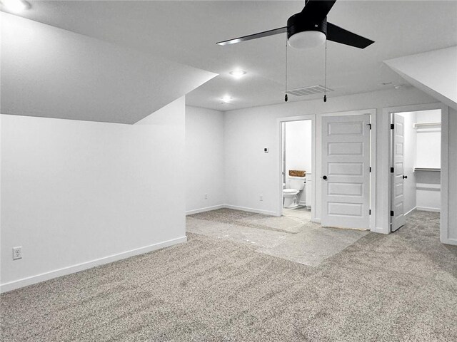2822 N Grey Squirrel Dr, Fayetteville, AR 72704 - bonus room with a ceiling fan, carpet flooring, and baseboards
