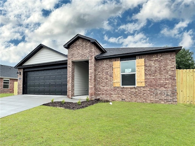 1661 Ridgeview Dr, Springdale, AR 72762 - ranch-style house with a garage, brick siding, and concrete driveway