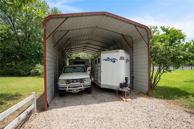947 Cemetery Rd, Alma, AR 72921 - view of parking with a carport and gravel driveway
