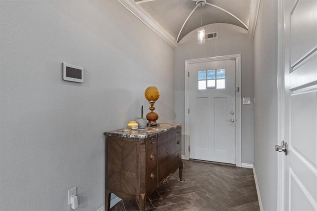 809 Dollar St, Cave Springs, AR 72718 - entrance foyer featuring baseboards and vaulted ceiling
