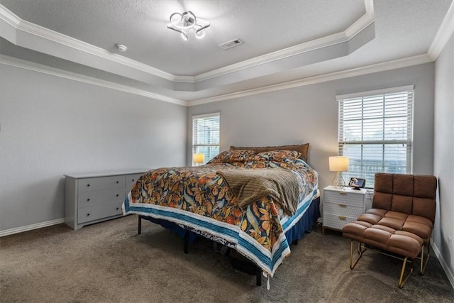 809 Dollar St, Cave Springs, AR 72718 - bedroom featuring a raised ceiling, ornamental molding, carpet, and baseboards