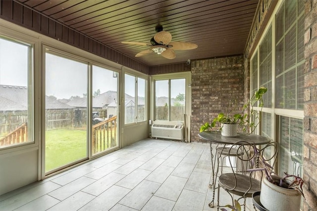 809 Dollar St, Cave Springs, AR 72718 - sunroom featuring ceiling fan