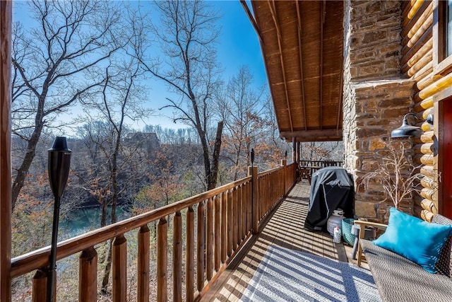 22283 N Log Cabin Dr, Sulphur Springs, AR 72768 - balcony featuring grilling area