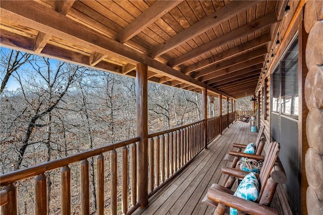 22283 N Log Cabin Dr, Sulphur Springs, AR 72768 - view of wooden terrace