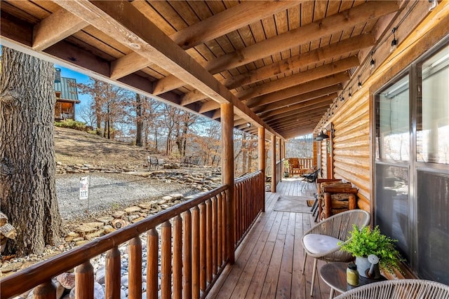 22283 N Log Cabin Dr, Sulphur Springs, AR 72768 - view of wooden deck