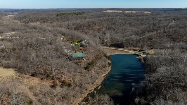 22283 N Log Cabin Dr, Sulphur Springs, AR 72768 - bird's eye view of a large body of water and a heavily wooded area