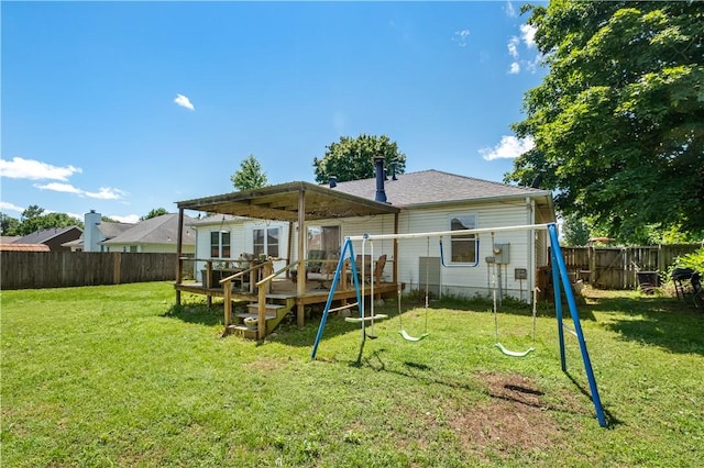 658 Walnut Ridge St, Centerton, AR 72719 - rear view of house with a deck