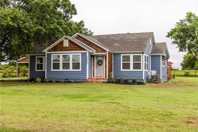 20608 Keck Rd, Siloam Springs, AR 72761 - view of front facade with a front yard and a shingled roof