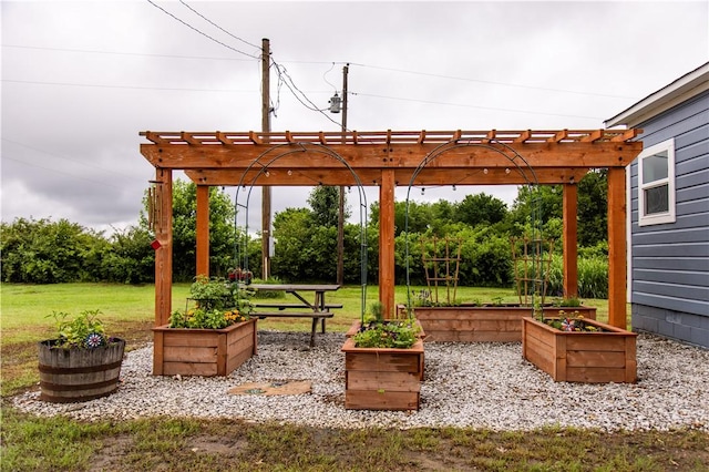 20608 Keck Rd, Siloam Springs, AR 72761 - view of patio / terrace with a garden and a pergola