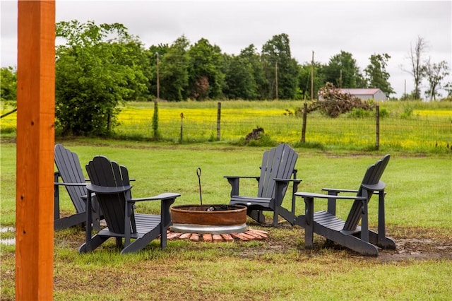 20608 Keck Rd, Siloam Springs, AR 72761 - view of yard featuring an outdoor fire pit