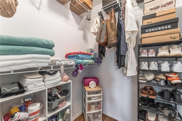 1308 E Freedom St, Siloam Springs, AR 72761 - spacious closet featuring wood finished floors