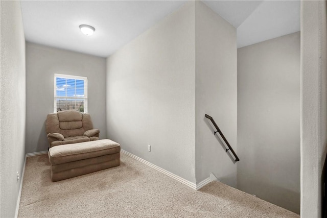 6401 S 42nd St, Rogers, AR 72758 - sitting room with an upstairs landing, carpet, and baseboards