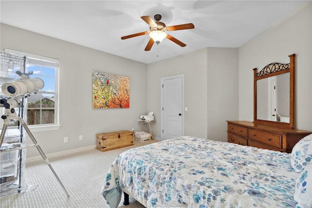 6401 S 42nd St, Rogers, AR 72758 - bedroom featuring carpet, baseboards, and ceiling fan