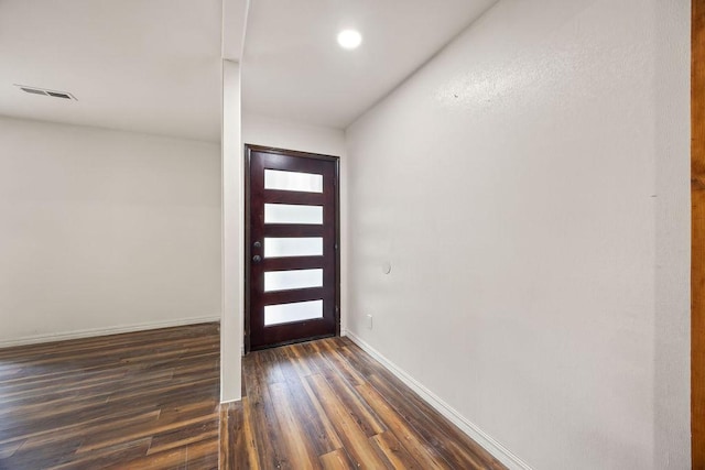 1149 Sunrise Ave, Springdale, AR 72764 - foyer with dark wood-style floors, baseboards, and recessed lighting