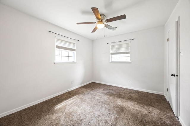 1149 Sunrise Ave, Springdale, AR 72764 - carpeted empty room featuring ceiling fan and baseboards