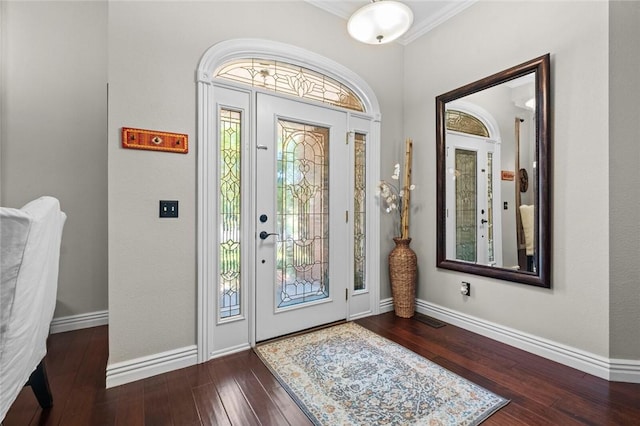 8200 Titleist Cir, Rogers, AR 72756 - entrance foyer with wood-type flooring, baseboards, and crown molding