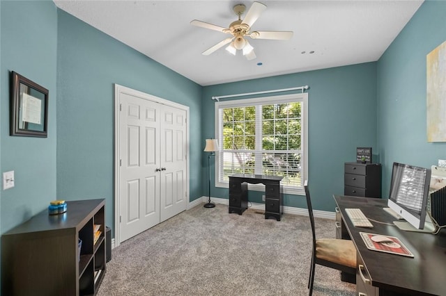 8200 Titleist Cir, Rogers, AR 72756 - carpeted office with a ceiling fan and baseboards