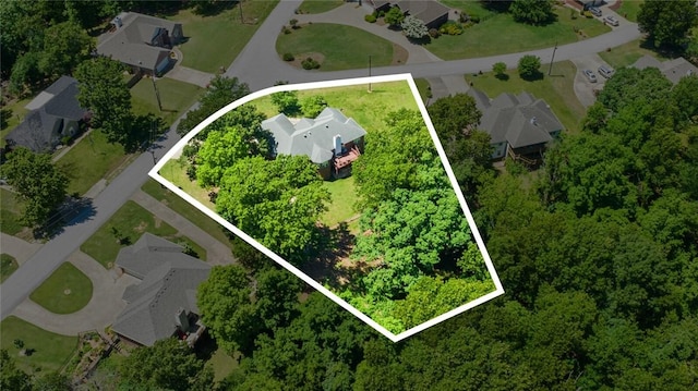 8200 Titleist Cir, Rogers, AR 72756 - aerial perspective of suburban area with property boundaries highlighted