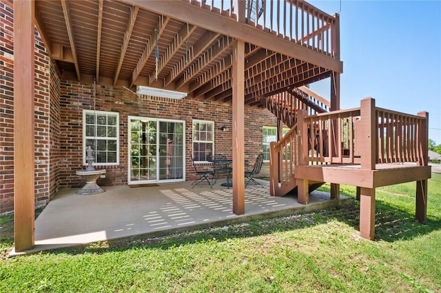 8200 Titleist Cir, Rogers, AR 72756 - view of patio featuring a deck and stairs