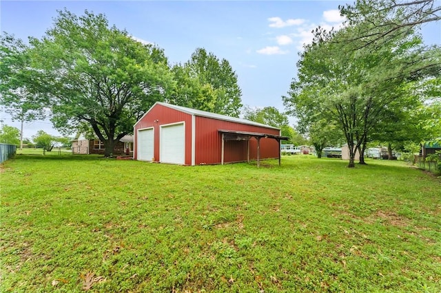 5479 Bob Mills Rd, Springdale, AR 72762 - view of yard featuring an outbuilding, a garage, and a pole building
