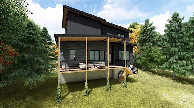 13 Abbotsley Ln, Bella Vista, AR 72714 - back of house featuring stairs