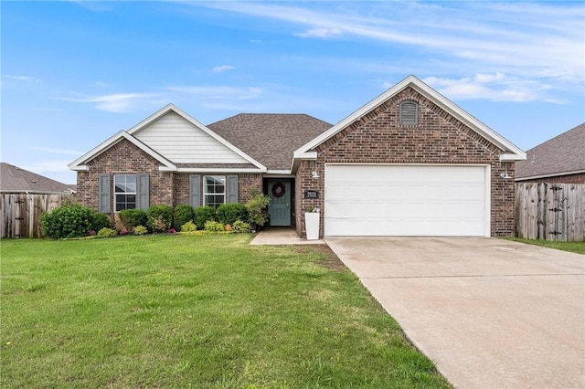 7533 Devonshire Ave, Springdale, AR 72762 - view of front of property featuring brick siding, a garage, and concrete driveway