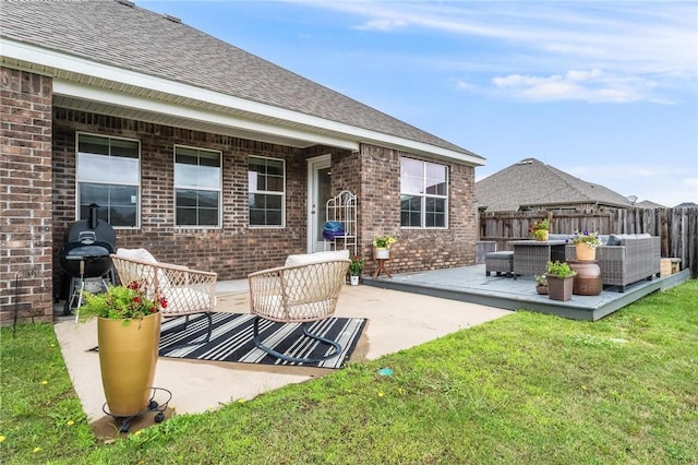 7533 Devonshire Ave, Springdale, AR 72762 - view of patio / terrace with outdoor lounge area and grilling area