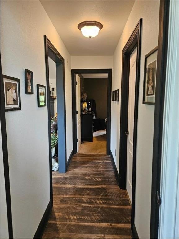 3 Rhonda Ln, Bella Vista, AR 72715 - hallway with dark wood-style floors and baseboards