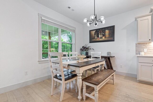 12 Lockhart Dr, Bella Vista, AR 72715 - dining room with light wood-type flooring, a chandelier, and baseboards