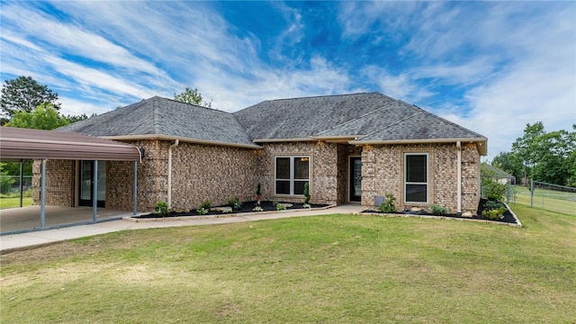 8001 Mars Hill Rd, Ar, AR 72011 - french country inspired facade featuring brick siding, a shingled roof, and a detached carport