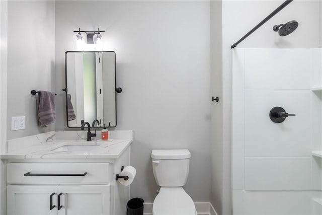 2762 Wilson Ln, Fayetteville, AR 72703 - full bathroom featuring toilet, a shower, and vanity