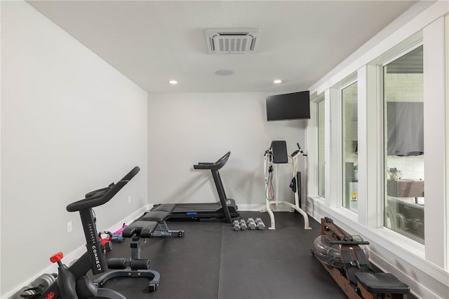 2762 Wilson Ln, Fayetteville, AR 72703 - exercise room with recessed lighting and baseboards