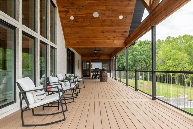 2762 Wilson Ln, Fayetteville, AR 72703 - view of wooden terrace