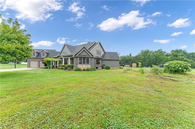 12292 Butler Rd, Prairie Grove, AR 72753 - view of front of house with an attached garage, a front lawn, and driveway