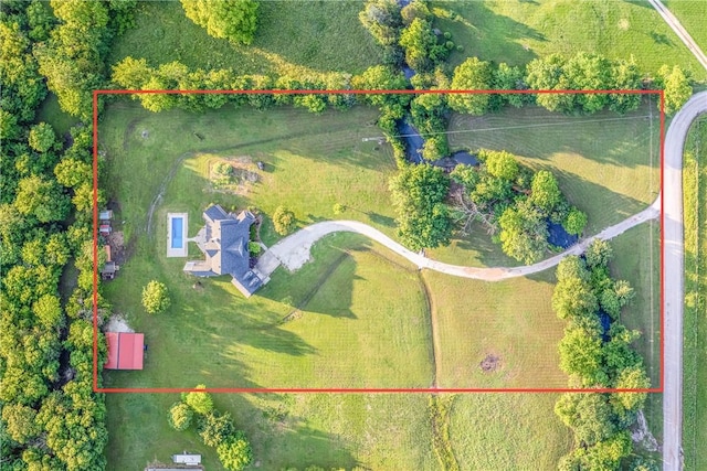 12292 Butler Rd, Prairie Grove, AR 72753 - overview of rural landscape with property boundaries highlighted