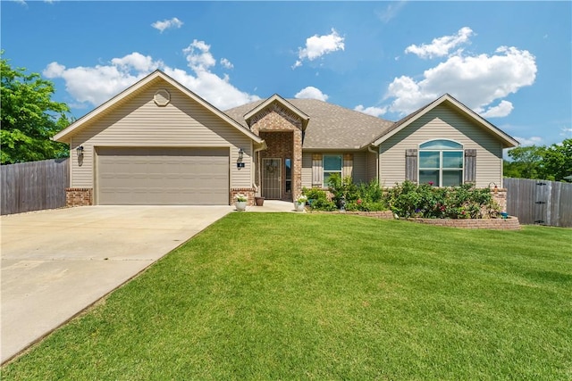 6 Briscoe Ln, Bella Vista, AR 72715 - single story home with brick siding, concrete driveway, an attached garage, and roof with shingles