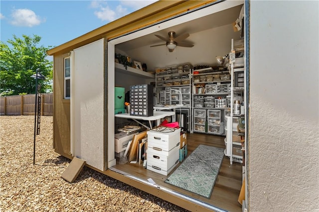 6 Briscoe Ln, Bella Vista, AR 72715 - storage with a ceiling fan