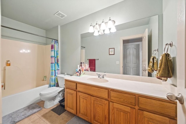 809 Irelan, Lowell, AR 72745 - full bath featuring toilet, tile patterned floors, vanity, and shower / bath combo