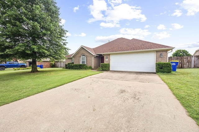 809 Irelan, Lowell, AR 72745 - ranch-style home featuring brick siding, driveway, an attached garage, and a shingled roof