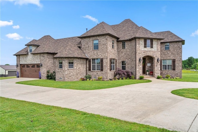 14453 Merritt Dr, Pea Ridge, AR 72751 - french provincial home with brick siding, driveway, and a front lawn